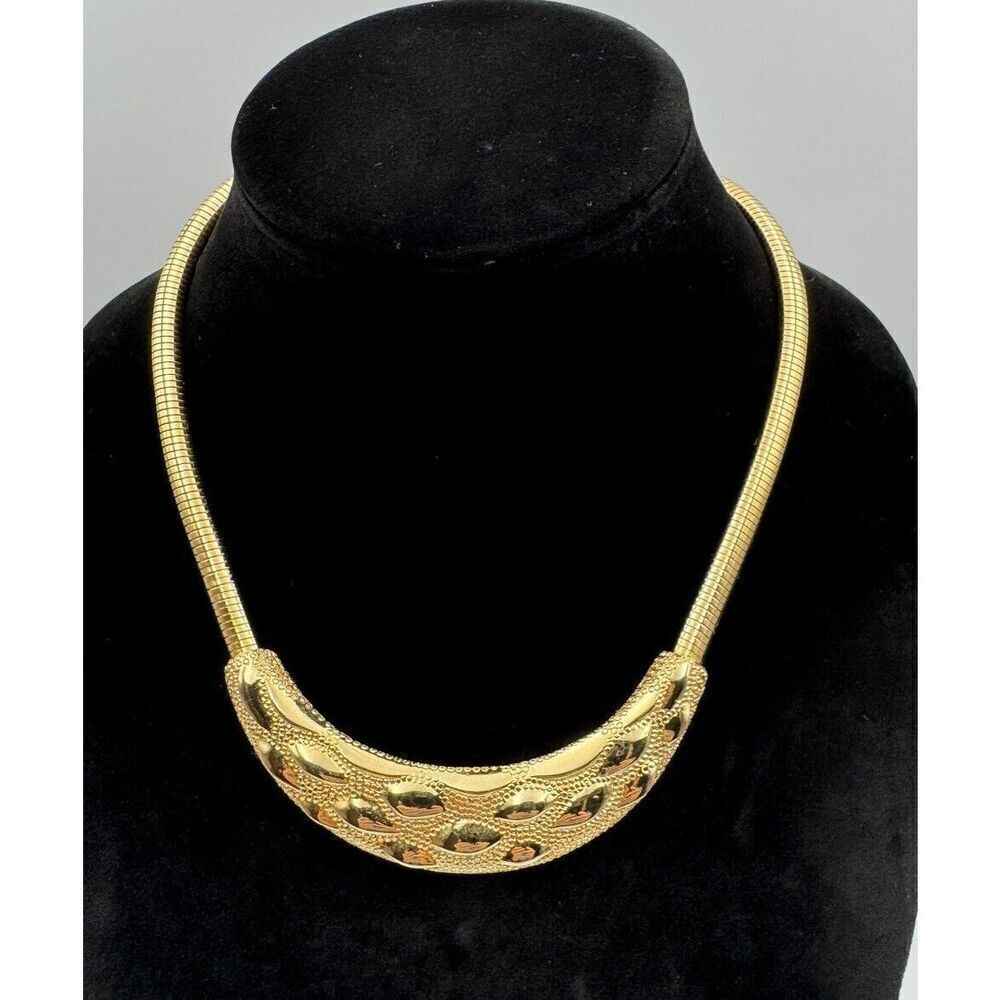 Park Lane Vintage 80s Classic Collar Necklace Omega‎ Chain Chunky Signed